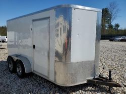 Salvage trucks for sale at Candia, NH auction: 2019 Arising ING 712VTRW Enclosed Cargo Trailer