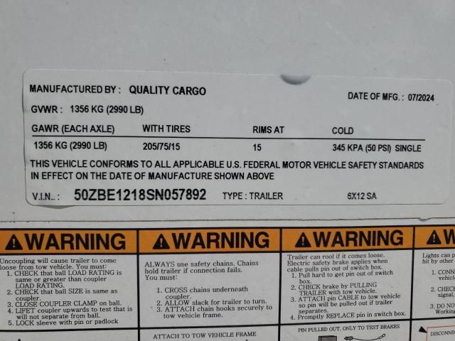 2025 Qlcg 2025 Quality Cargo Enclosed Cargo Trailer