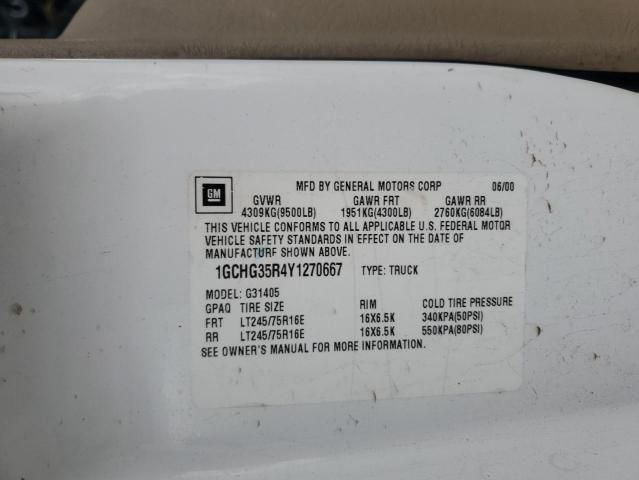 2000 Chevrolet Express G3500