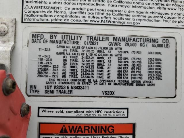 2020 Utility VS2DX DRY Van Trailer