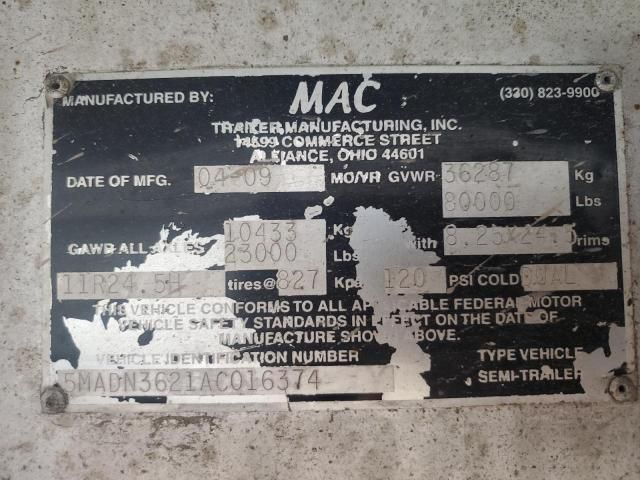 2010 Mac Ltt 2010 MAC END Dump Trailer