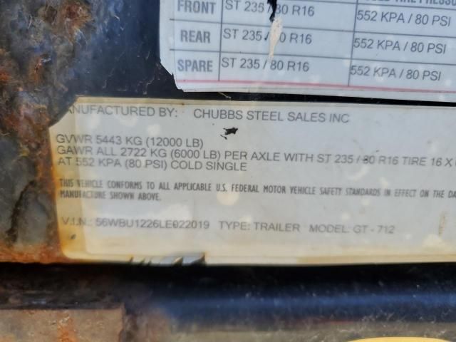 2020 Chubbsteel 2018 Chubbs Steel Dump Trailer