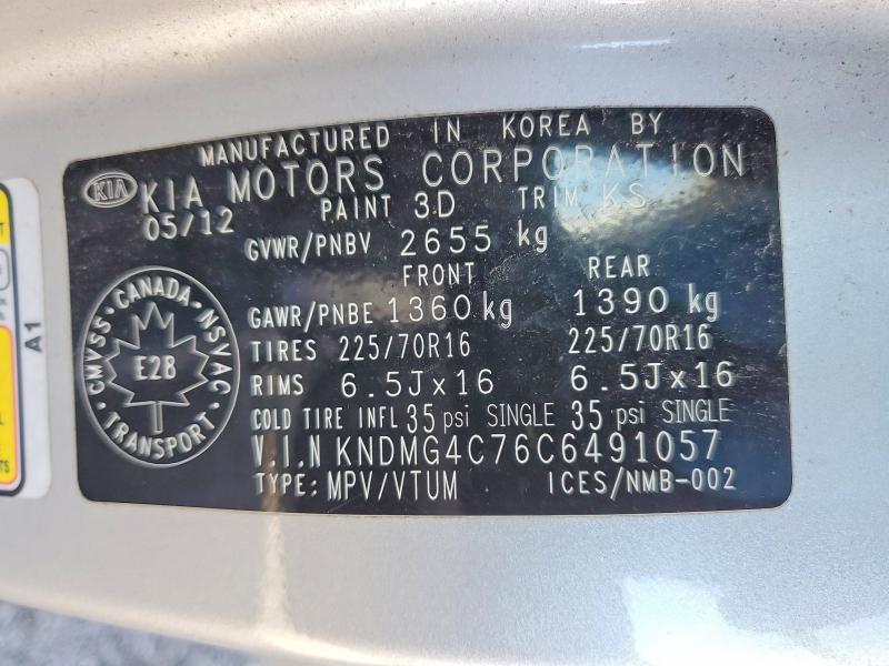 2012 KIA Sedona lx