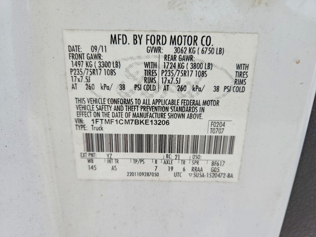 2011 Ford F150