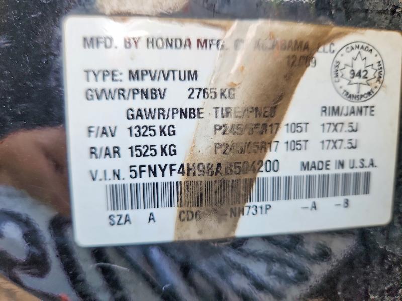 2010 Honda Pilot Touring