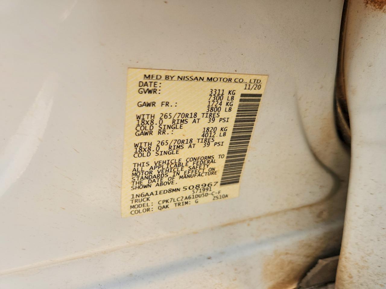 2021 Nissan Titan SV