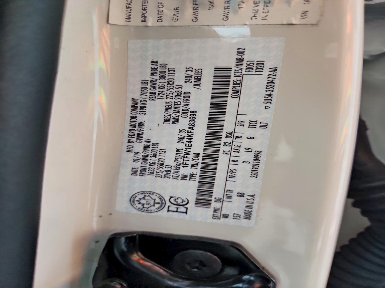 2019 Ford F150 Supercrew