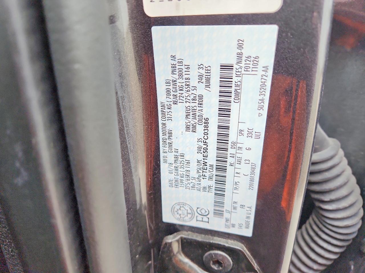 2018 Ford F150 XLT 4WD 5.0L V8