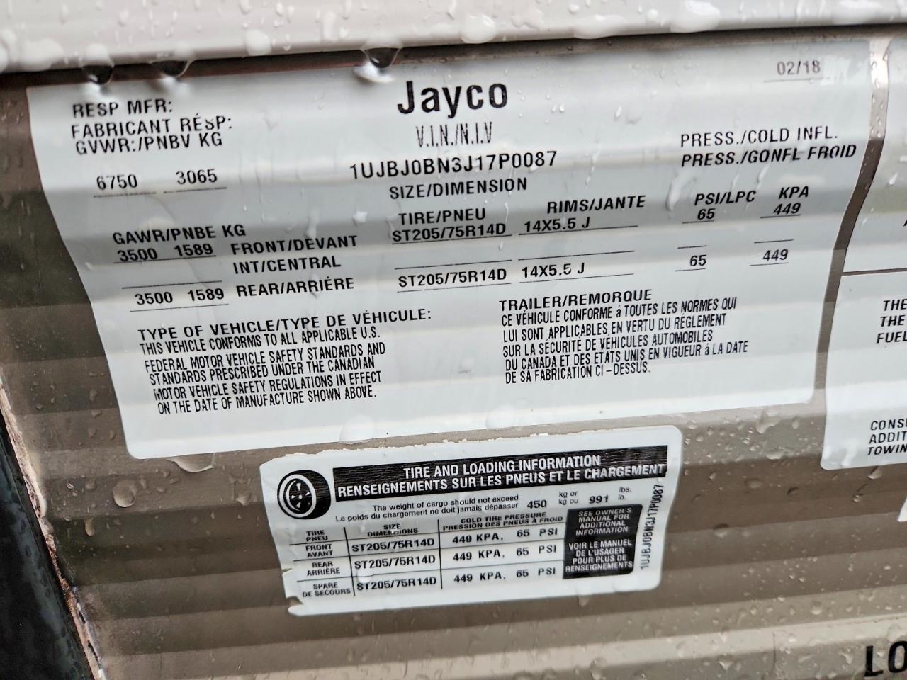 2018 Jayco Camper