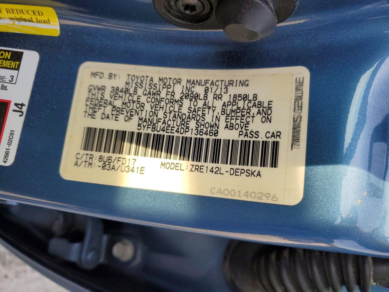 2013 Toyota Corolla s