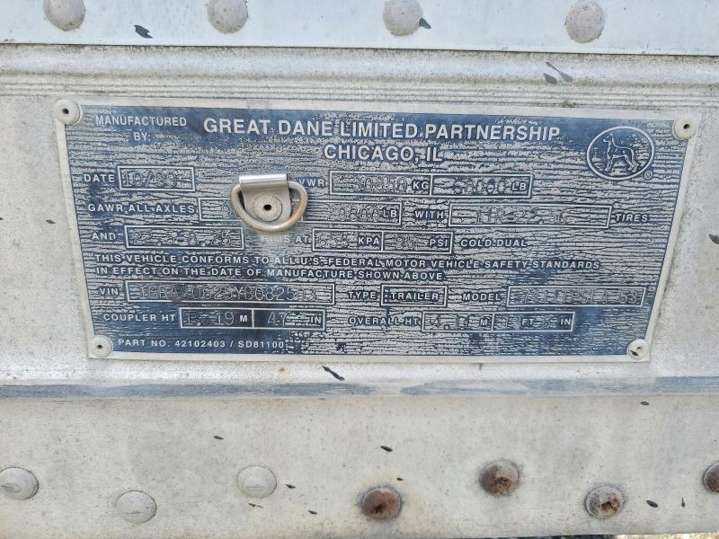 2000 Great Dane 7411TPSTA-53 DRY Van Trailer