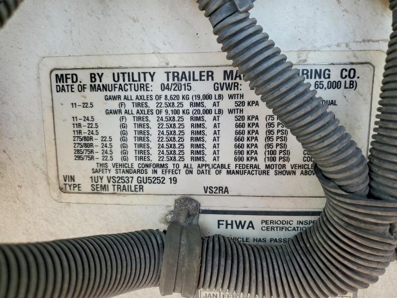 2016 Utility VS2RA Refrigerated Van Trailer