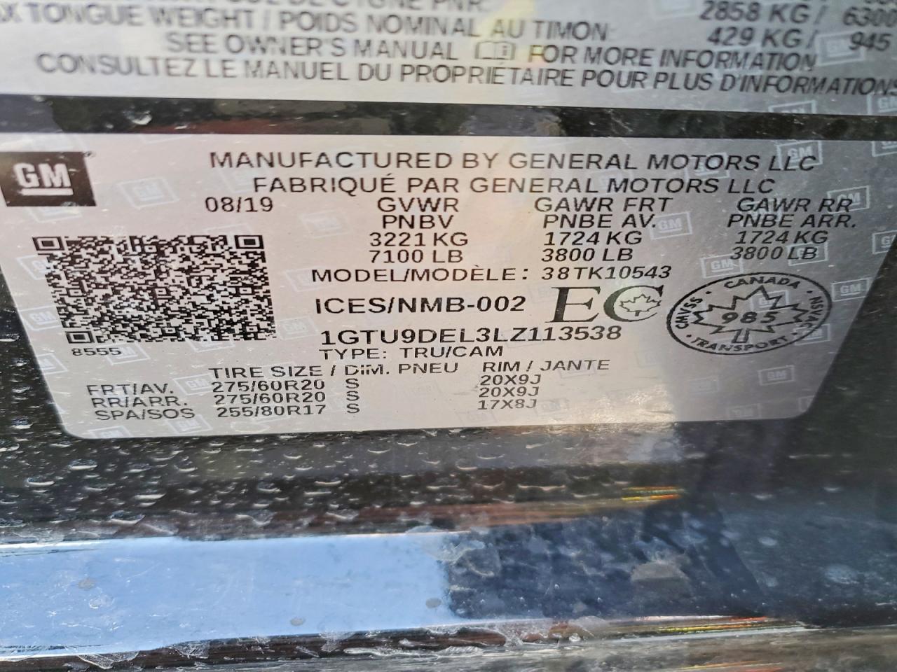 2020 GMC Sierra K1500 SLT