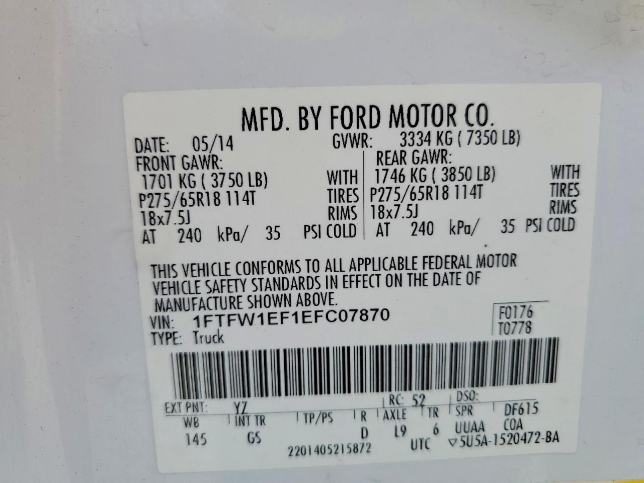 2014 Ford F150 Supercrew