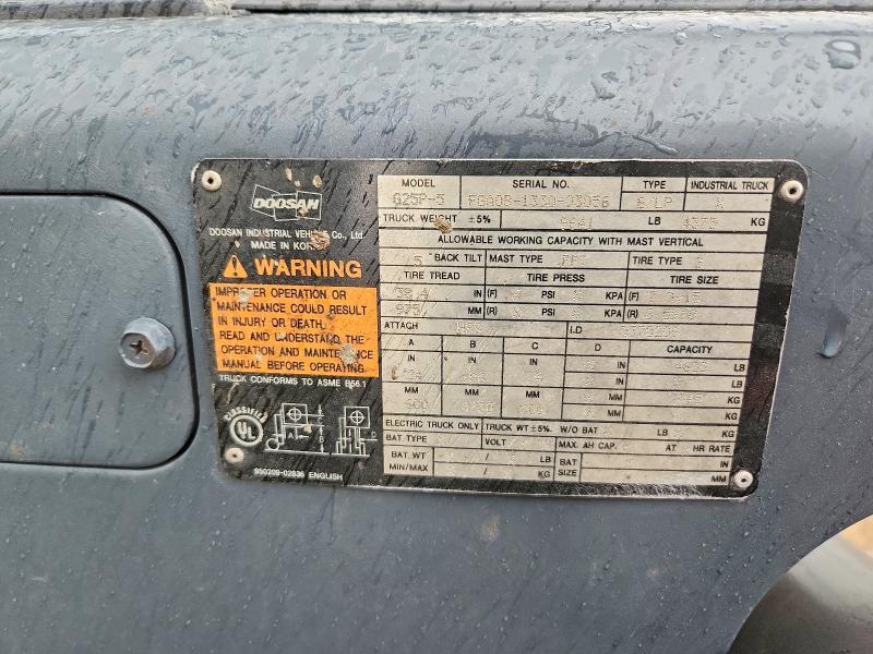 2016 Doosan Forklift