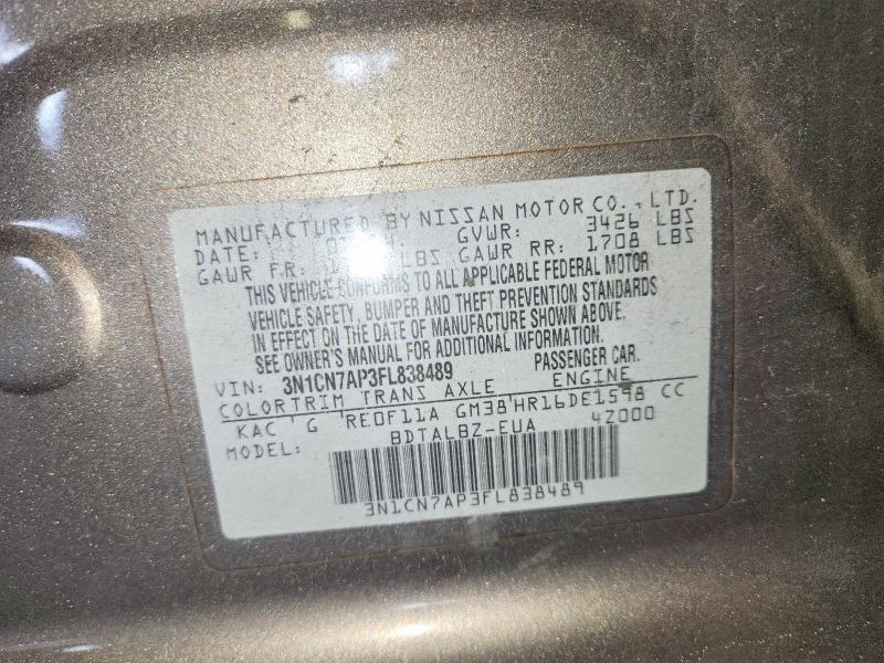 2015 Nissan Versa 1.6 sv