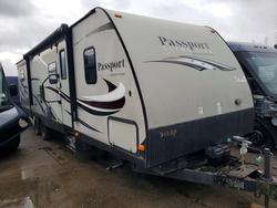 Salvage trucks for sale at West Mifflin, PA auction: 2015 Keystone 2015 Forest River Apex Camper