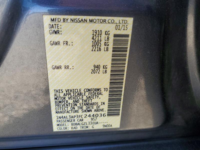 2015 Nissan Altima 2.5 s