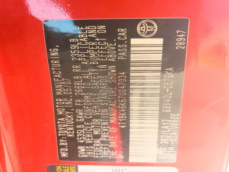 2007 Toyota Camry xle V6