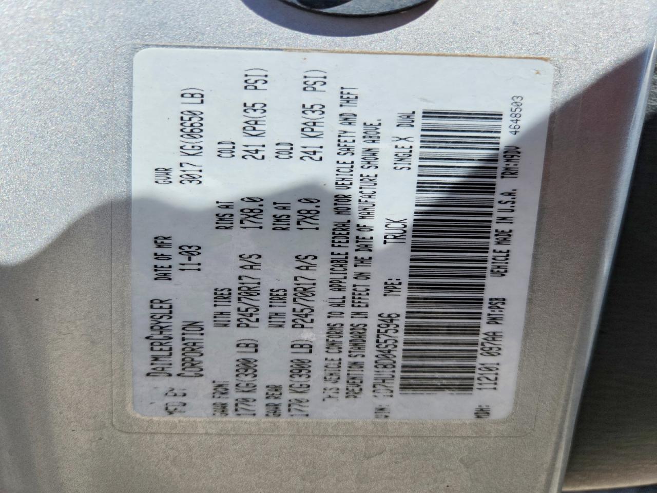 2004 Dodge RAM 1500 ST