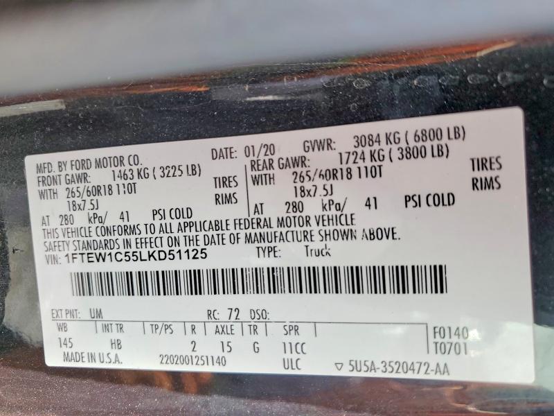 2020 Ford F150 Supercrew