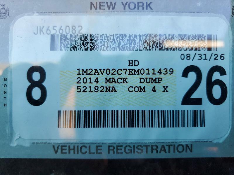 2014 Mack MRU600 Refuse Truck