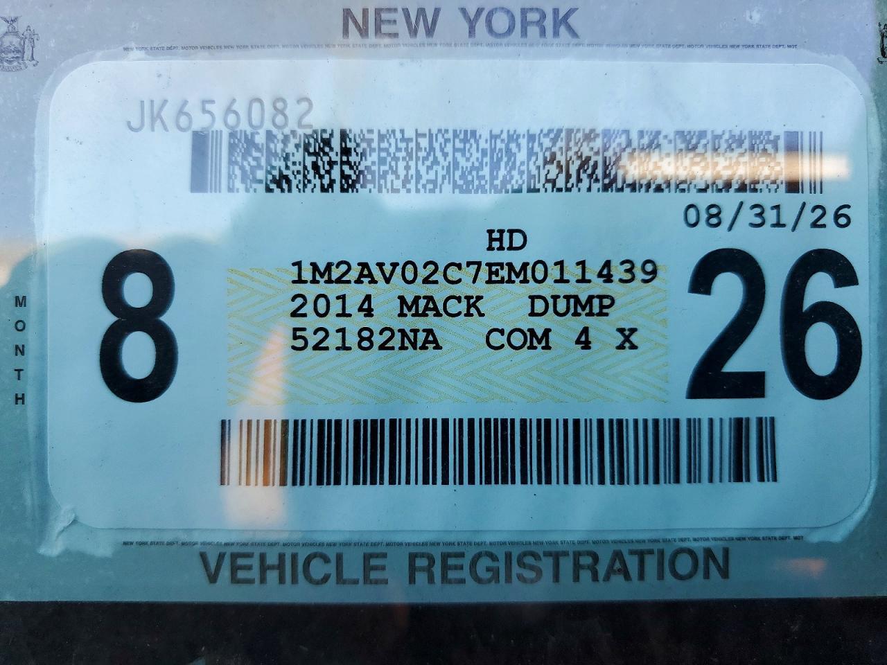 2014 Mack MRU600 Refuse Truck