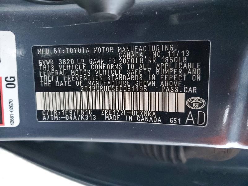 2014 Toyota Corolla le