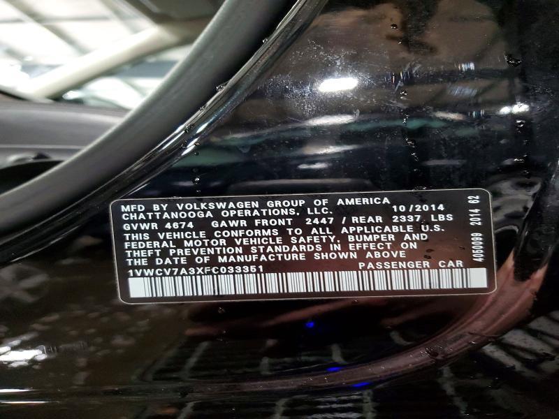 2015 Volkswagen Passat sel