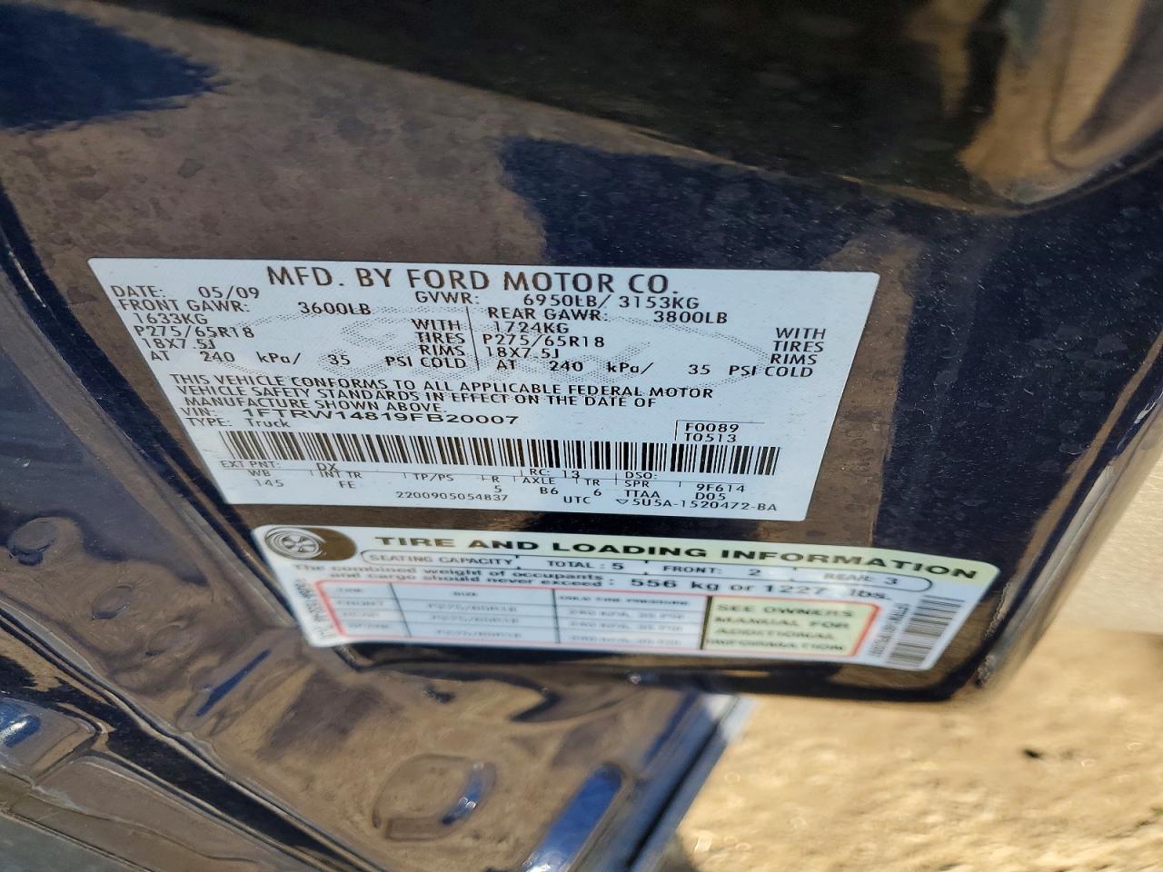 2009 Ford F150 Supercrew