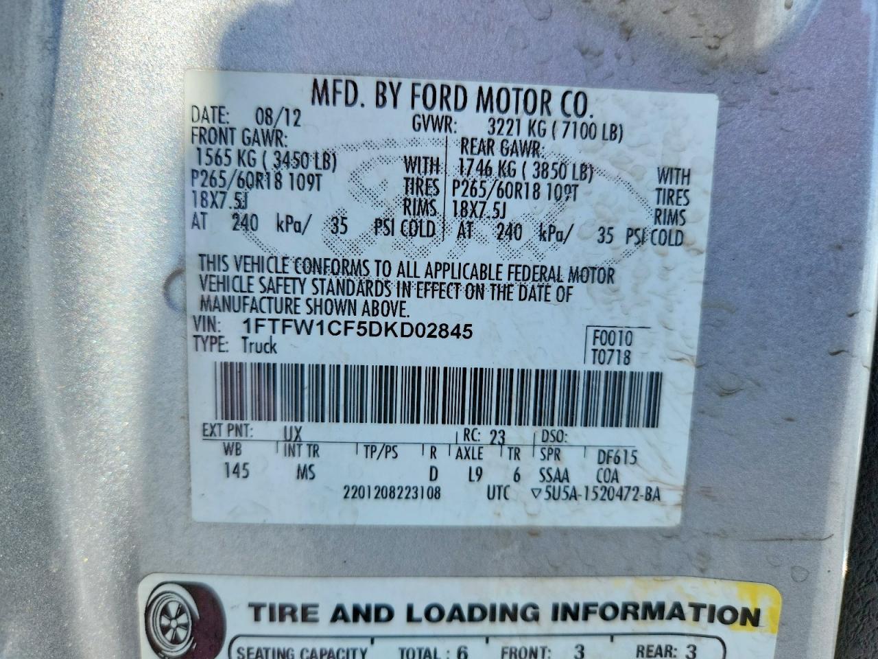 2013 Ford F150 Supercrew