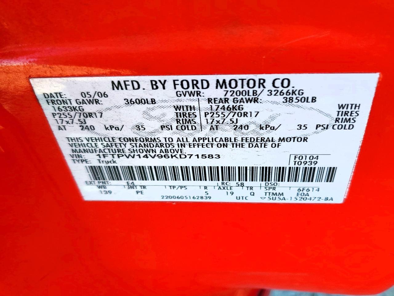 2006 Ford F150 Supercrew