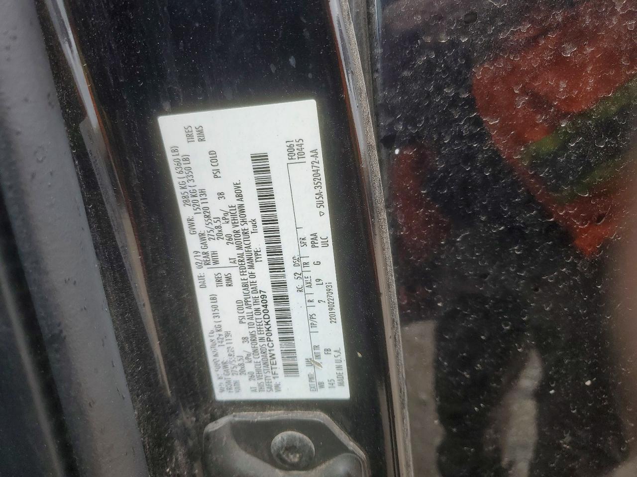 2019 Ford F150 XLT 2.7L V6 Crew Cab