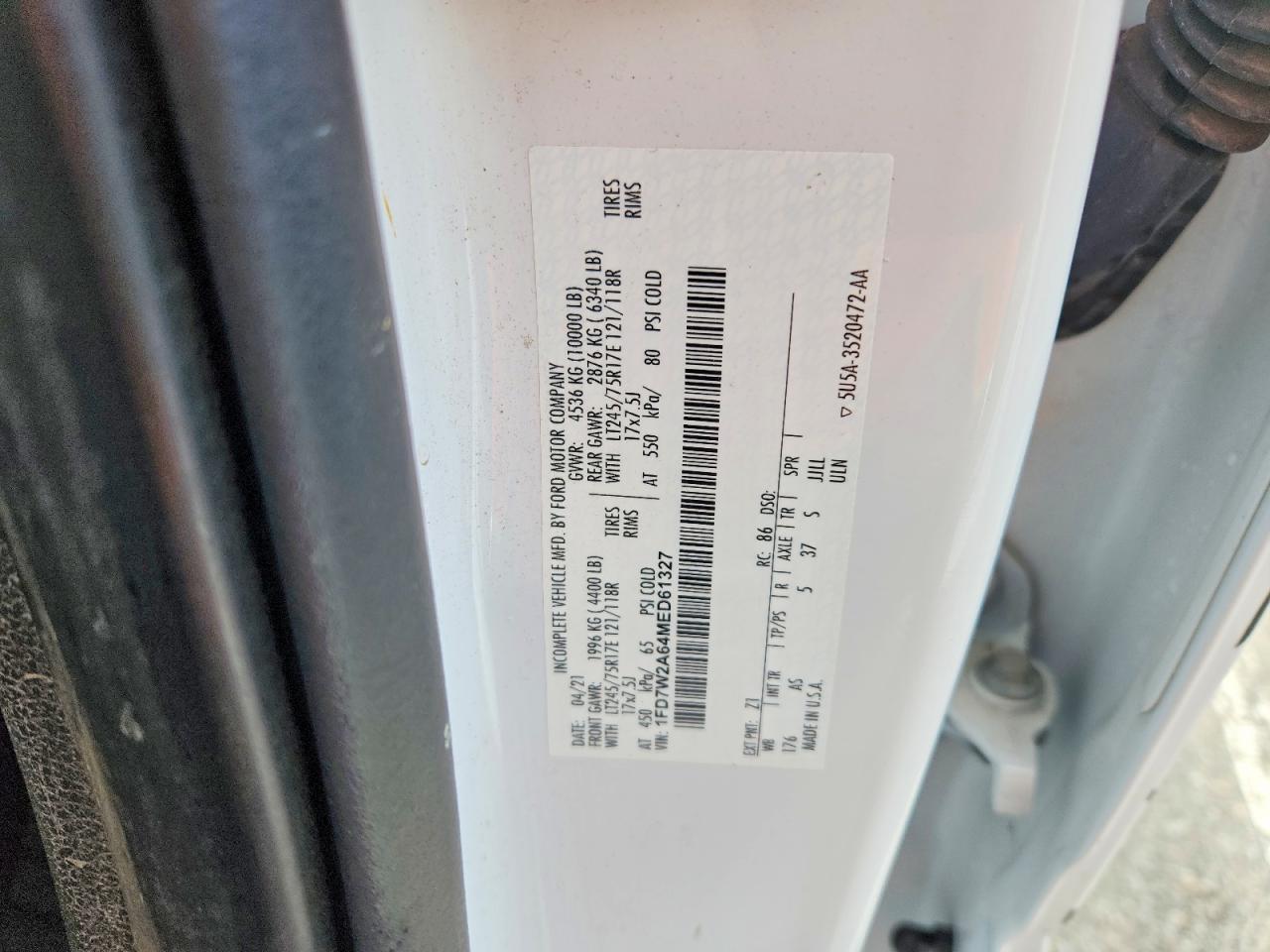 2021 Ford F250 Super Duty Utility / Service Truck