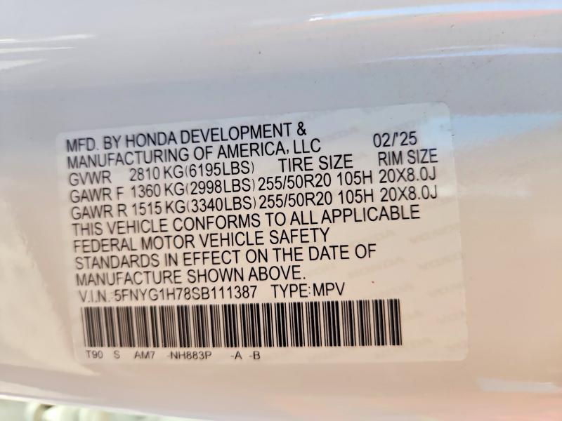 2025 Honda Pilot Touring