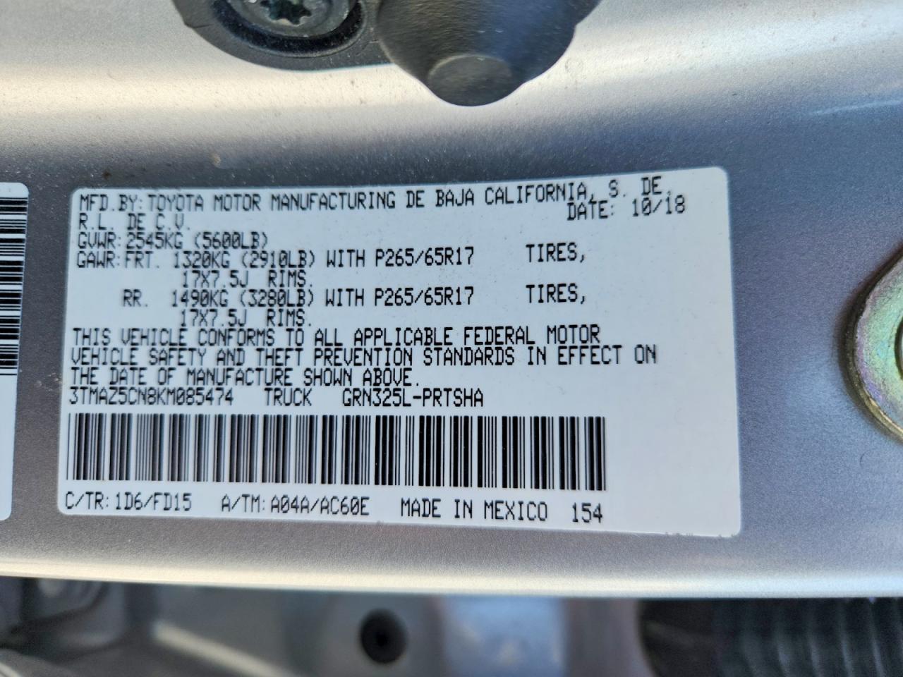 2019 Toyota Tacoma TRD Sport