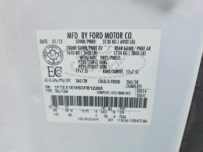 2013 Ford F150 Super cab