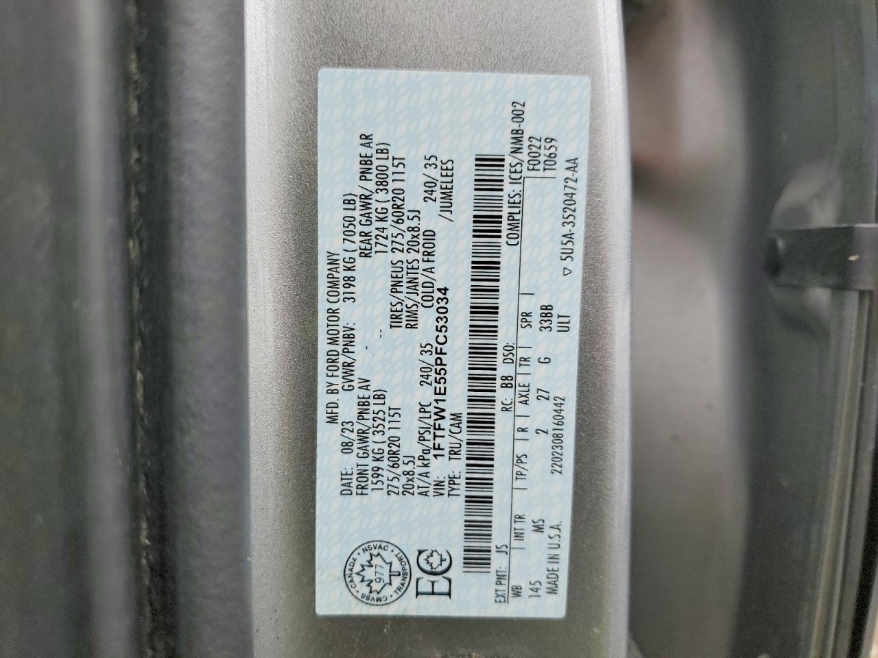 2023 Ford F150 Supercrew