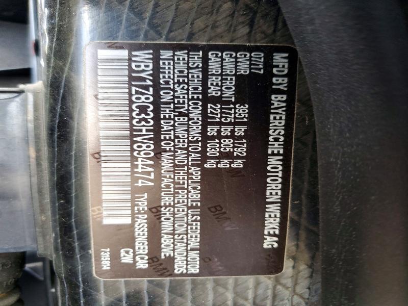 2017 BMW I3 rex