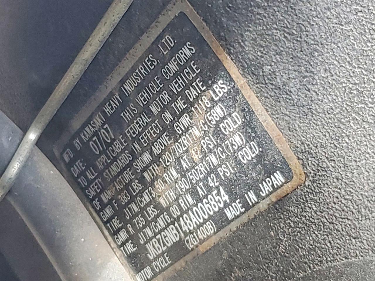 2008 Kawasaki ZG1400 B