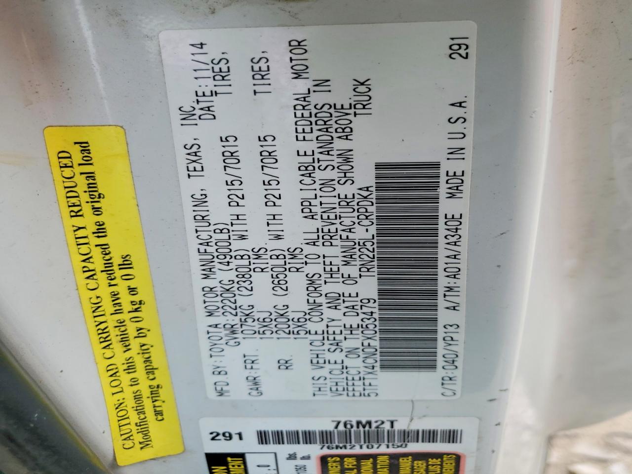 2015 Toyota Tacoma Base