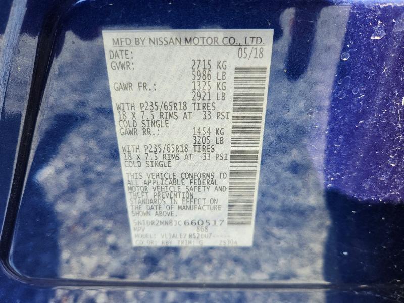 2018 Nissan Pathfinder sv