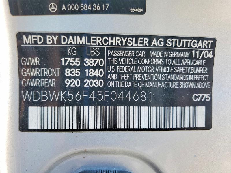 2005 Mercedes-Benz Slk 350