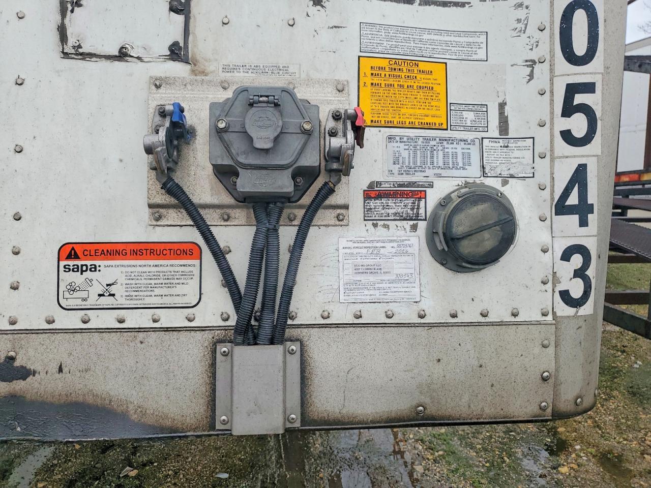 2021 Utility VS2DX DRY Van Trailer