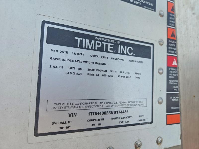 2022 Timpte TE Grain Trailer