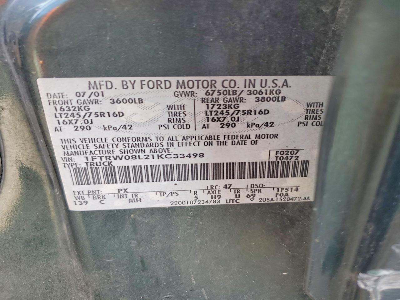 2001 Ford F150