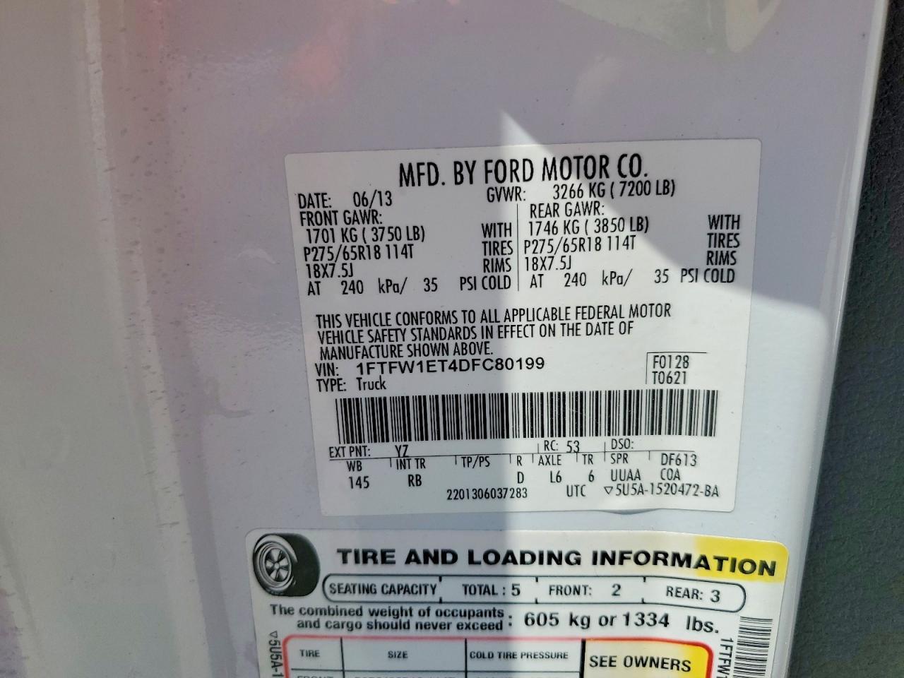 2013 Ford F150 Supercrew