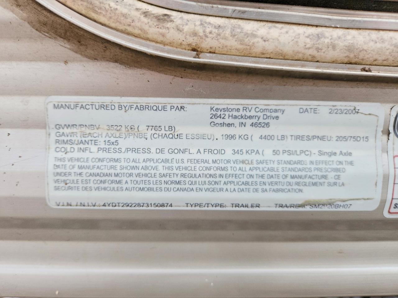 2007 Keystone Summerland Camper