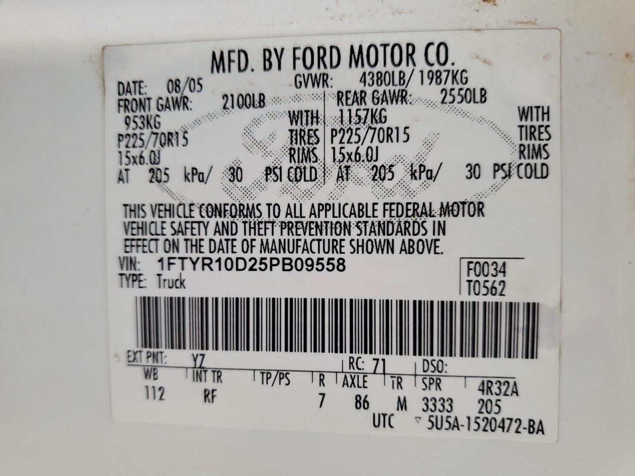 2005 Ford Ranger