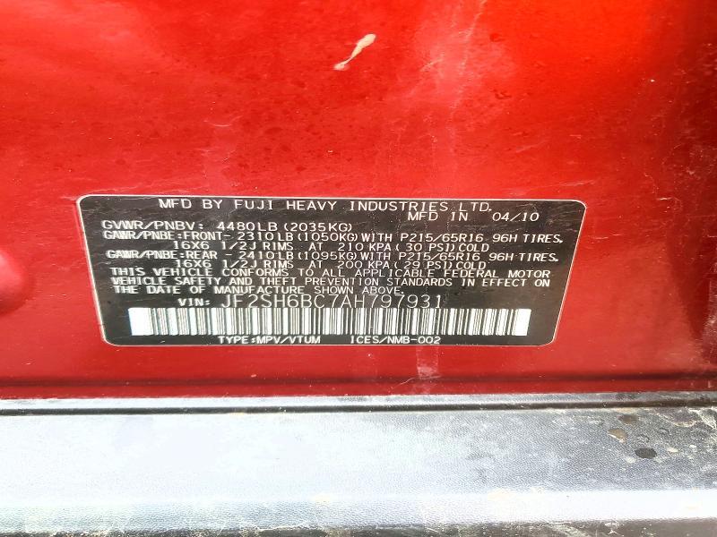 2010 Subaru Forester xs